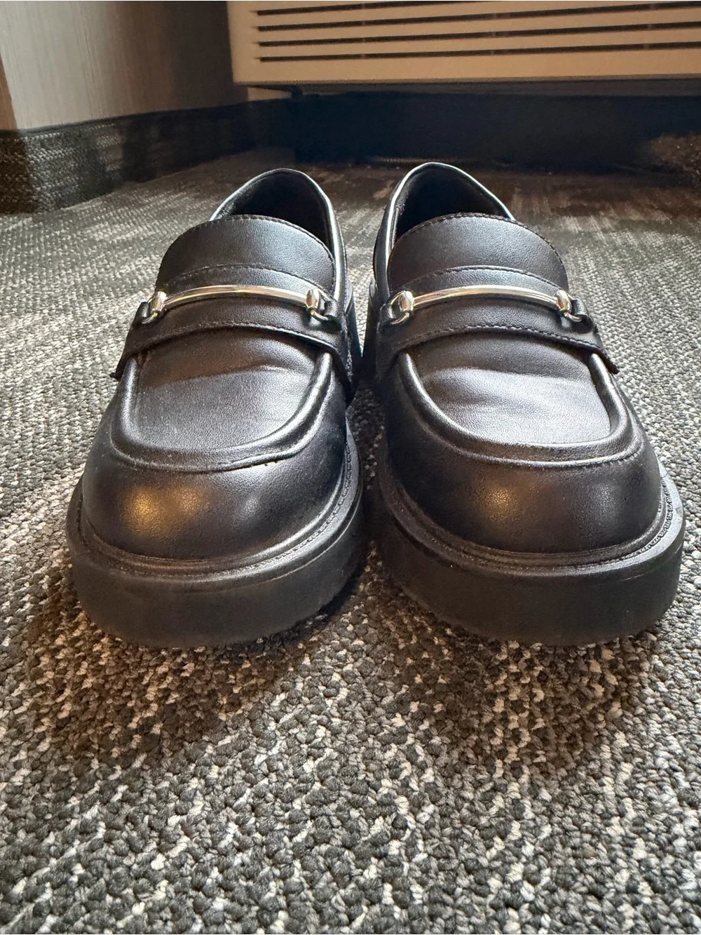 Black Chunky Loafers Size 7